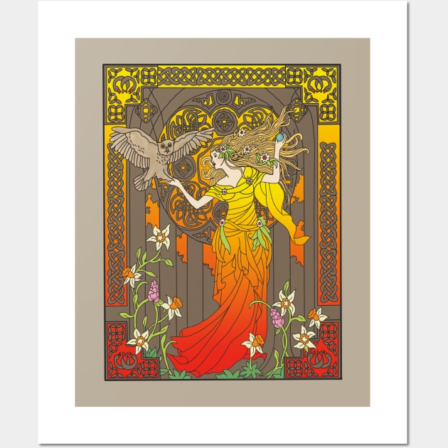 Celtic Woman (orange/yellow) Wall Art by Soth Studio